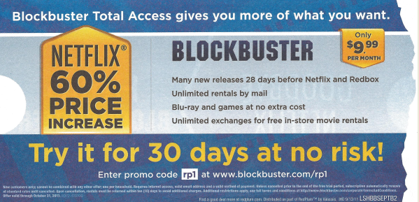 Blockbuster offer